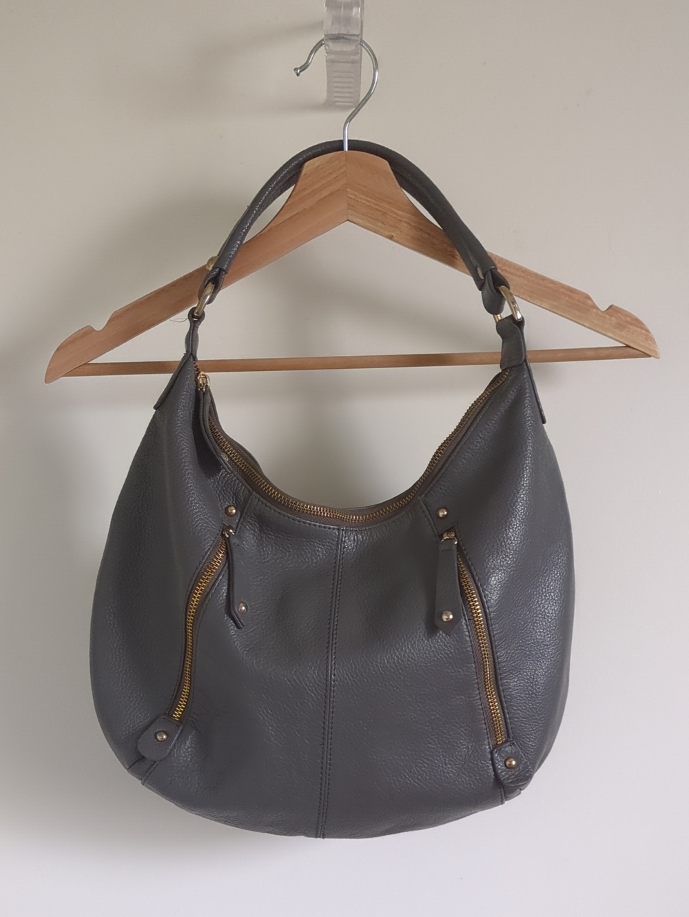 Kristen Bell for Erica Anenberg Tribeca Hobo Bag Gray